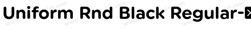 Uniform Rnd Black Regular字体转换